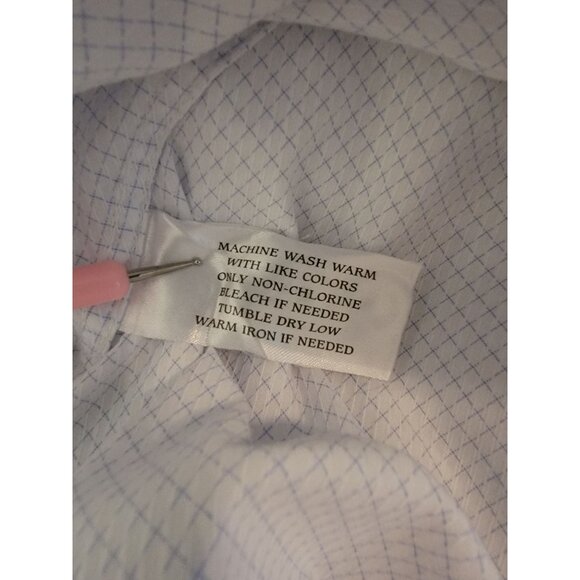 Neiman Marcus Mens Button-Down Dress Shirt Trim Fit 15.5 34/35 100% Cotton White - Picture 3 of 5